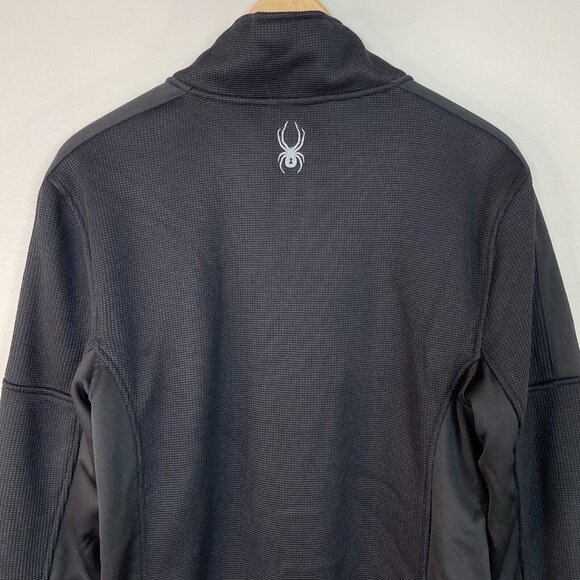 Spyder Sweater Small Ourbound 1/4-Zip Pullover Black Long Sleeve Men's - Picture 5 of 12